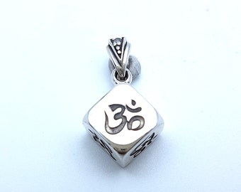 Ohm pendant,pendant,925 Sterling Silver,Black