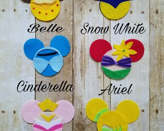 Princess felt ornaments for felt tree