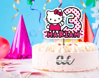 Hello Kitty Cake Topper , Hello Kitty Birthday, Hello Kitty Cake, Hello Kitty, Hello Kitty centerpiece, Hello Kitty Party