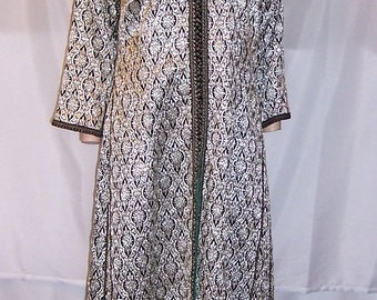 1920's Black and Silver Metallic/Lame Indian Robe