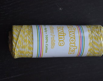 Yellow and white bakers twine