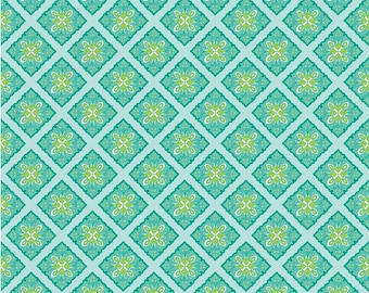 Half Yard - Riley Blake - Primavera - Tile Teal by Patty Young