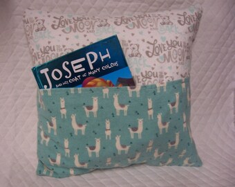 Lhama Reading Book Pillow 14X14