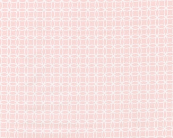 Pink Circles Fabric - By The Yard - Girl / Vintage / Fabric