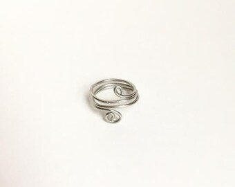 Silver Wire jewelry, Wire Wrapped Ring, Wire wrapped jewelry, Size 7, Wire Ring, wire wrap ring, Boho jewelry, Gift for her, Bridal gift