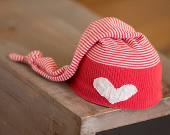Newborn Hat, Upcycled Newborn Hat, Newborn Photography Prop, Ready to Ship Hat, Newborn Girl Hat, Newborn Photo Props, Newborn Knot Hat, RTS