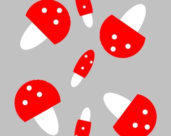 Mushroom print fabric