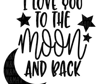 Download Moon and back svg | Etsy