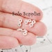 100 4.5x1mm Daisy Spacers Shiny Silver Small Flat Flower Beads Ball Beads