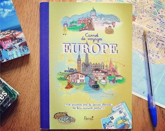 Notebook Europe to fill (pictured, fun, educational) for adults and children