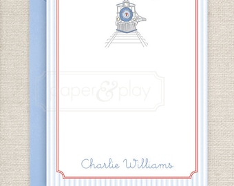 25 Printed Choo Choo Train Thank You Cards