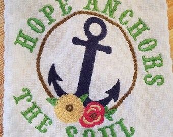 Hope Anchors the Soul Kitchen Hand Towel