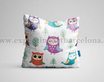 Cushion Owl Cushion. OWL cushion. 35x35cm/best friend gift/Boho cushion/animal pad/best friend gift/