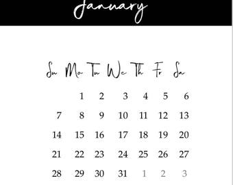 Simple and Classic 2018 Calendar