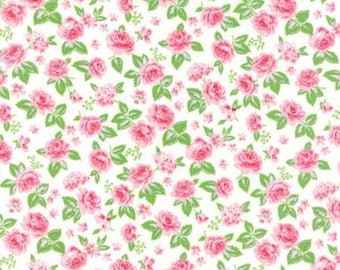 Pink Roses - Fat Quarter - Sew and Sew Fabric from Moda