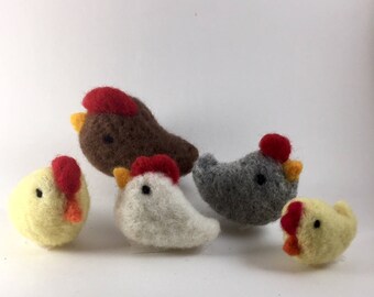 Three backyard chick ornaments