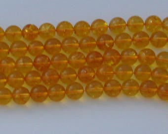 1 natural 12mm yellow Citrine beads