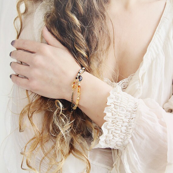 Smoky Quartz Bracelet - Citrine Birthstone Bracelet