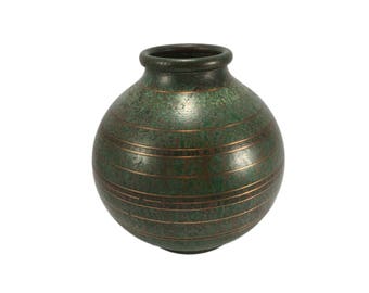 Carl Sorensen Verdigris Bronze Vase