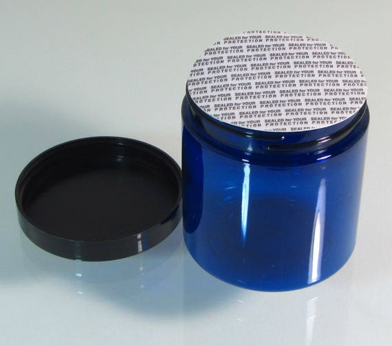 Download 10 Cosmetic Jars Plastic PET Blue Beauty Containers 8 oz.