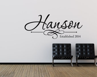 Family Name Wall Decal - Personalized Family Wall Decal - Last Name Wall Decal - Vinyl Wall Decal - Family Vinyl Lettering