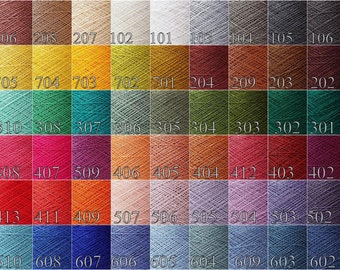 Linen Thread for crochet, amigurumi yarn set, Linen Yarn for knitting, Summer Yarn, Crochet yarn, Lace yarn, Set for Any 8 colors