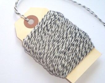Black and White Bakers Twine 50 yards