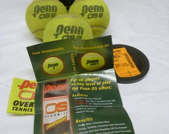 VINTAGE Wilson Rally Tennis Balls Over-sized, No longer in production-Rare - 3 cans, 2 open, 1 Empty