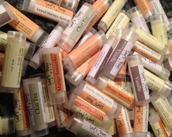 3 Lip Balm Tubes - You Pick the Flavors of All Natural Beeswax Lip Salve Chapstick from Lee the Beekeeper