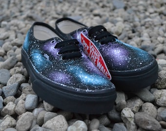 Galaxy Vans, Custom Vans Shoes, Custom Sneakers, Custom Vans, Galaxy Fashion, Space Vans, Nebula Vans, Unique Sneakers, Painted Vans