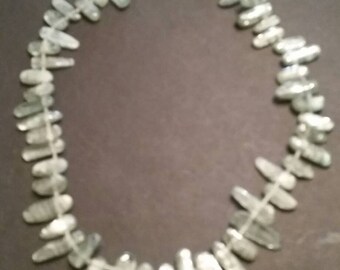Green Stone Sterling Silver Necklace 925