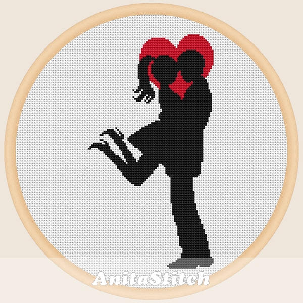 Lovers Cross stitch pattern