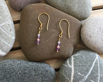 Gold Vermeil and Gemstone Earrings