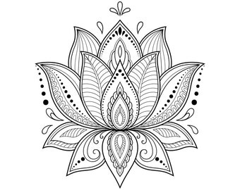 Download Lotus mandala | Etsy