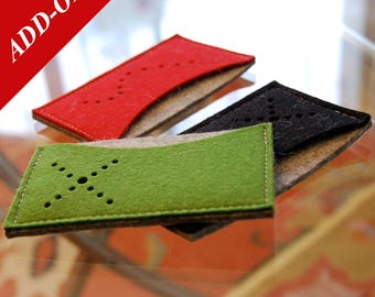 Wool Felt Business Card Holder - 4.5" x 2.5", Holds up to 15 Standard Business Cards, Card Wallet, Mini Wallet, Card Case, Add-On Item