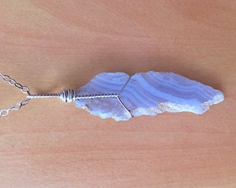 Blue Lace Agate Pendant