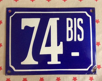 Vintage Street number sign