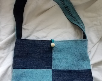Patchwork denim purse