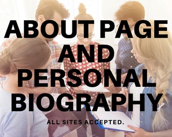 Etsy Store About Page - Website About Business Page - Owner About Page - Business About Page - All Sites Accepted - Website Content Writing