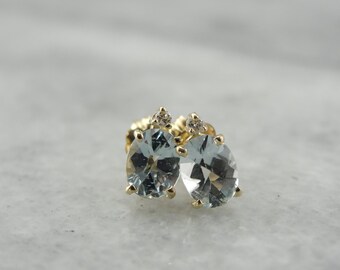 January Sky, Aquamarine and Diamond Earrings Q9JAZ6-N