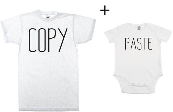 Copy Paste Dad Kid Couple Shirt Body