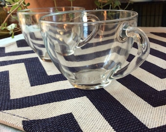 Arcoroc France Glass Teacups, set of two