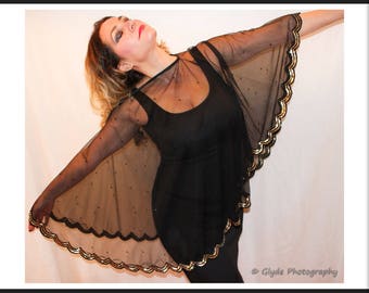 Little Black Dress with Shawl