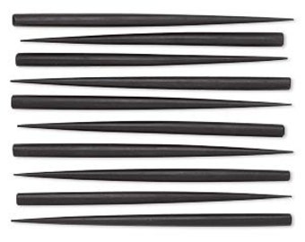 Wood hair stick, Black Hair Stick, Wooden, end drilled, 6 inches, 2 each, D430