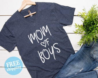 Mom of BOYS Shirt, Mom of Boys T-Shirt , Trendy Tees for mom, Pregnancy announcement, Blessed mama, Mama Life, Gifts for mom