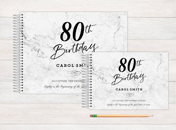 Birthday Guest Book Birthday Guestbook Birthday Custom