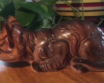 Ready to Pounce Cat Figurine, Crouching Cat Figurine, Cat lady gift, cat figurine