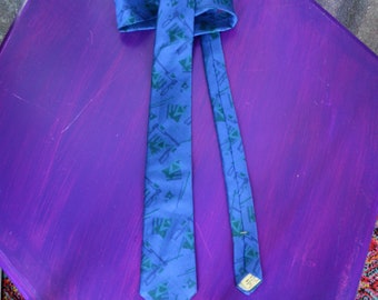 Vintage Skinny Tie Silk Club Stringbeans 1980's Tie