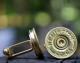 Wedding cuff links shotgun cuff links bullet cufflinks Remington 20 gauge wedding cuff links gold cuff links bullet cufflinks
