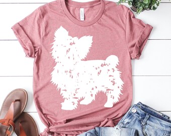 Yorkie svg, Yorkshire svg, Distressed svg, Dog svg, Yorkshire terrier svg, Dog silhouette, SVG, DXF, eps, png, pdf, Dog clipart, Shirt,